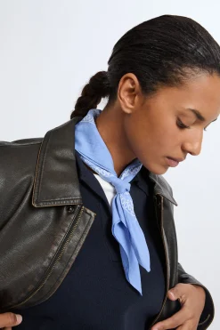 Foulard à motifs en coton