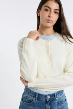 Gilet cropped avec laine