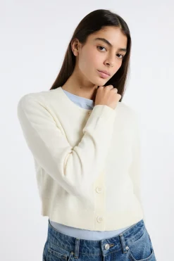 Gilet cropped avec laine