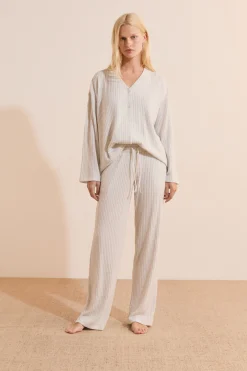 Gilet de pyjama côtelé