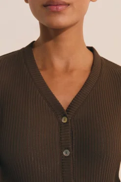 Gilet en coton côtelé