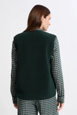 Gilet sans manches effet sherpa