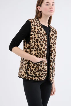 Gilet sans manches effet sherpa