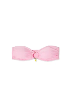 Haut de maillot de bain bandeau satiné avec charm citron