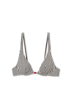 Haut de maillot de bain corbeille vichy