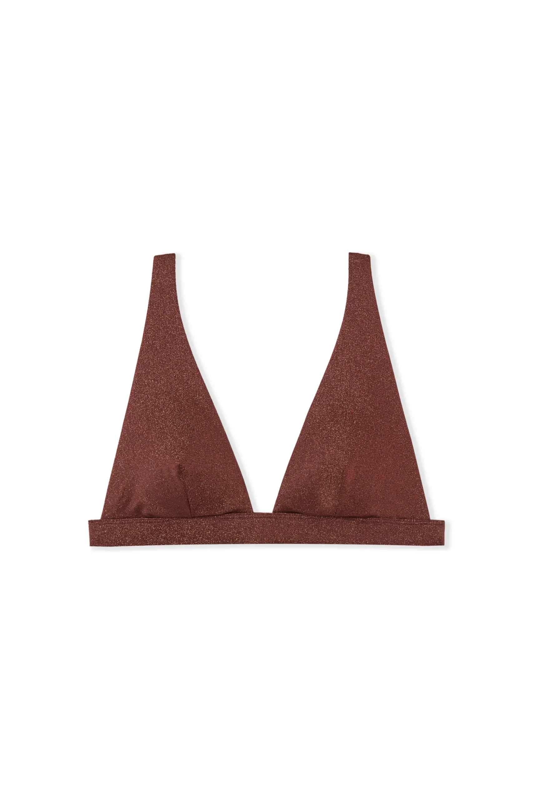Haut de maillot de bain triangle pailleté avec pads amovibles
