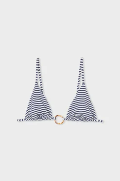 Haut de maillot de bain triangle détail anneau