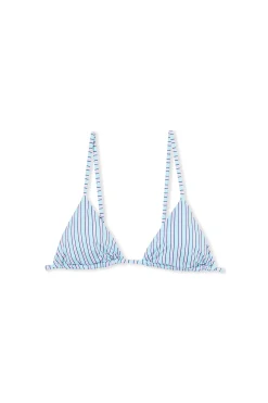 Haut de maillot de bain triangle à rayures