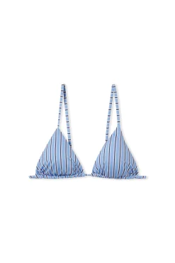 Haut de maillot de bain triangle à rayures