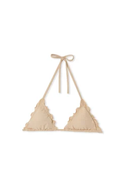 Haut de maillot de bain triangle pailleté avec pads amovibles