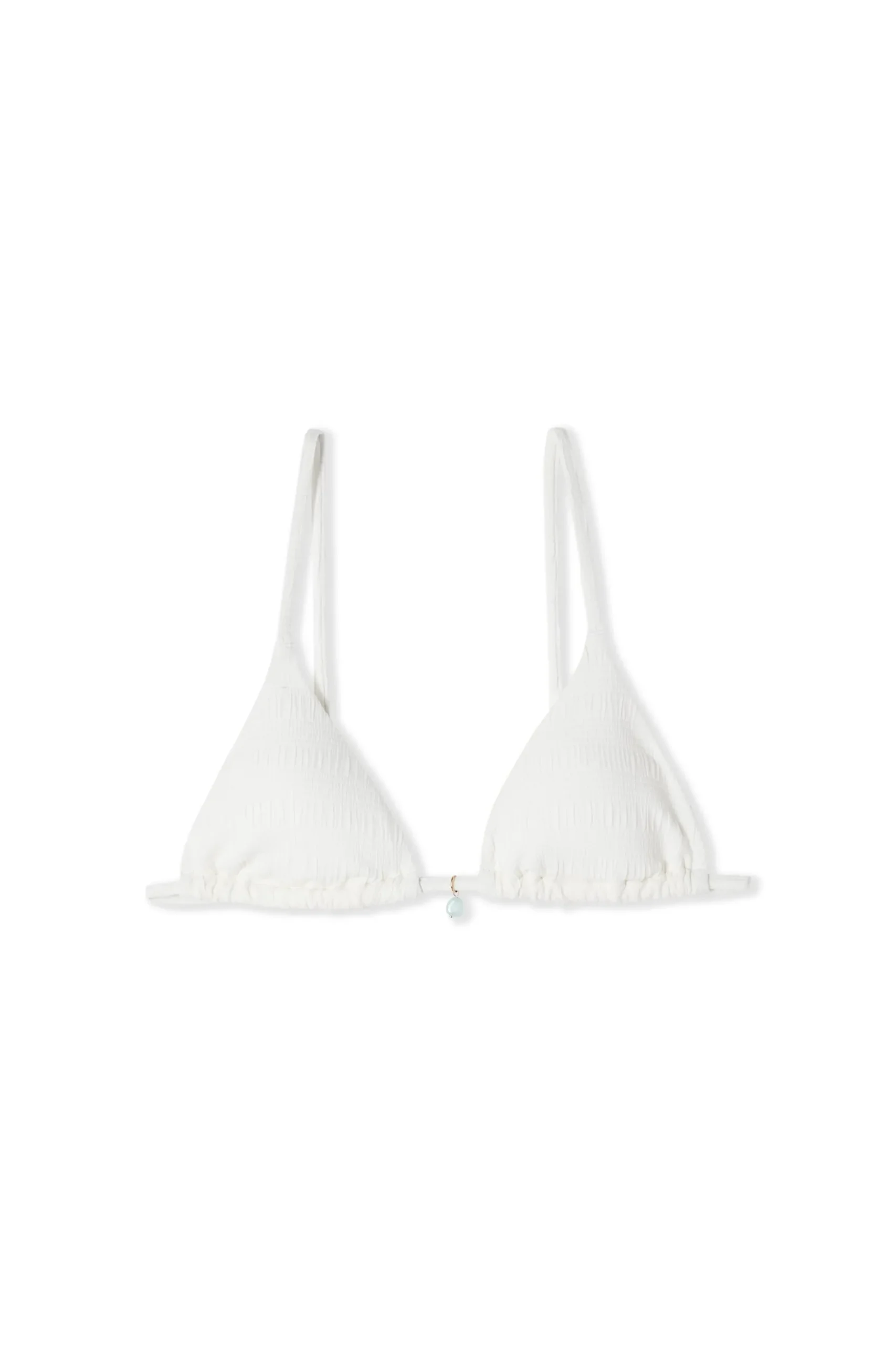 Haut de maillot de bain triangle texturé avec charm