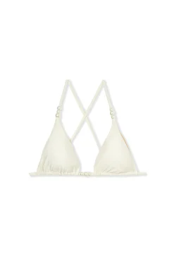Haut de maillot triangle satiné avec perles - Etam x Hôtel Mahfouf