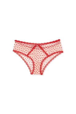 Hipster en tulle à motifs cœurs