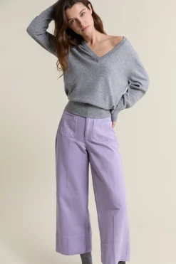 Jean cropped à poches avant