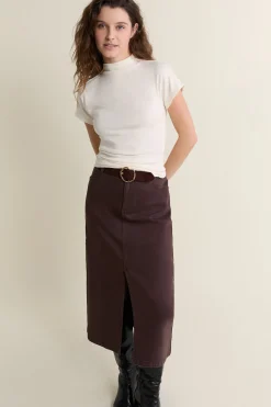 Jupe midi en jean