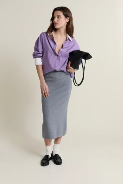 Jupe midi en tricot