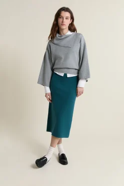 Jupe midi en tricot