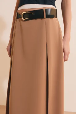 Jupe midi à pinces
