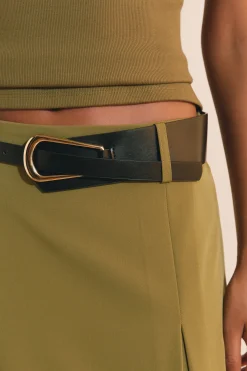 Jupe midi à pinces