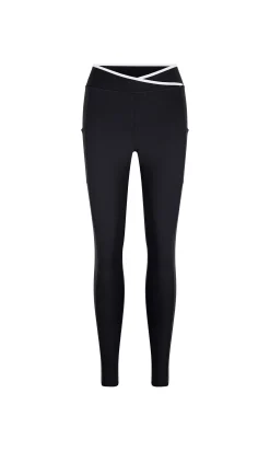 Legging de sport taille haute à bords contrastés