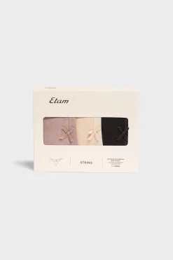 Lot de 3 strings en coton