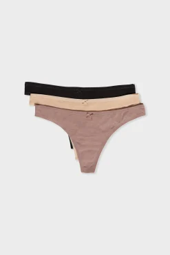 Lot de 3 strings en coton