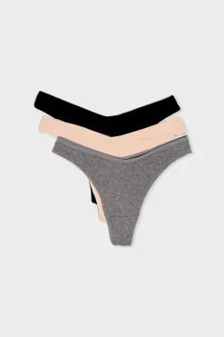 Lot de 3 tangas en coton