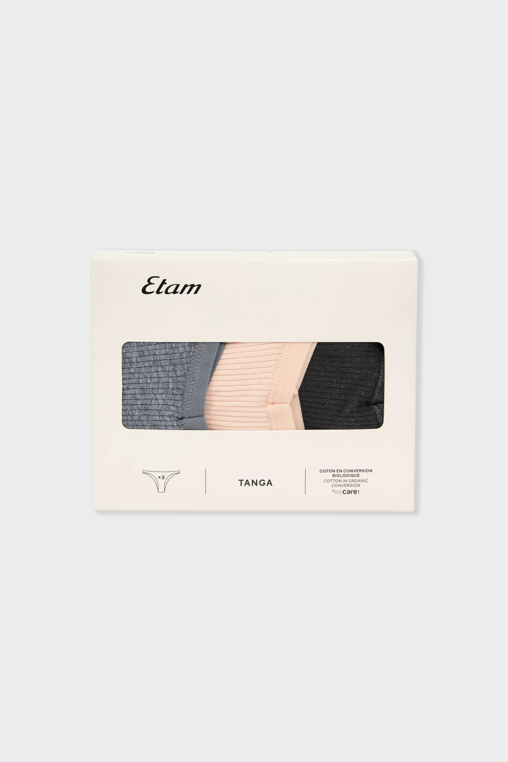 Lot de 3 tangas en coton