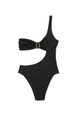 Maillot de bain 1 pièce sans armature avec détail bijou