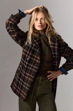 Manteau mi-long avec laine