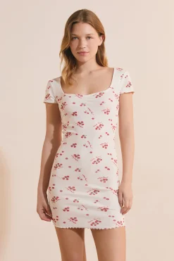 Nuisette à motifs tomates en coton