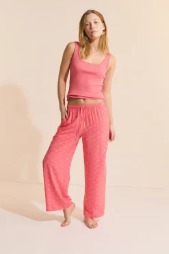 Pantacourt de pyjama à motifs fleurs