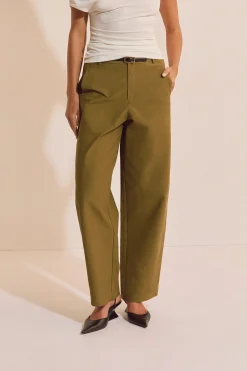 Pantalon barrel avec coton