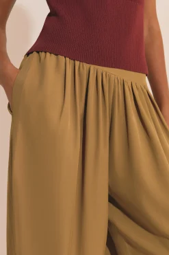 Pantalon bouffant satiné