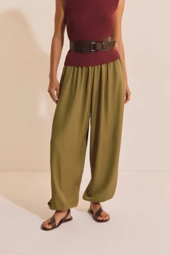 Pantalon bouffant satiné