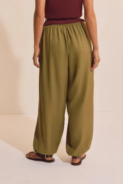 Pantalon bouffant satiné