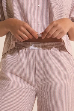 Pantalon de pyjama avec coton gaufré