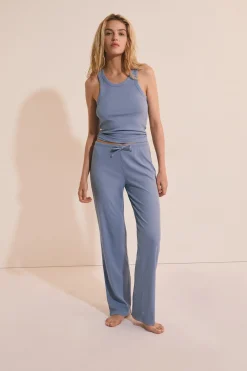 Pantalon de pyjama avec coton côtelé