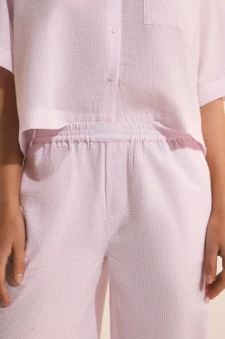 Pantalon de pyjama avec coton gaufré