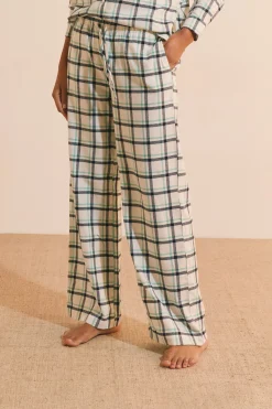 Pantalon de pyjama à carreaux en coton