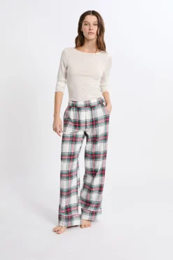 Pantalon de pyjama à carreaux en coton