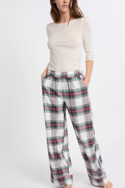 Pantalon de pyjama à carreaux en coton