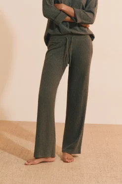 Pantalon de pyjama côtelé