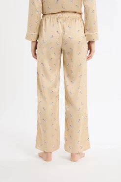 Pantalon de pyjama en satin à motifs dalmatiens