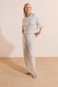 Pantalon de pyjama large élastiqué