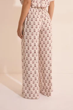 Pantalon de pyjama élastiqué à motifs
