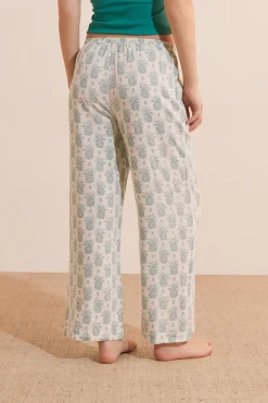 Pantalon de pyjama 7/8 à motifs