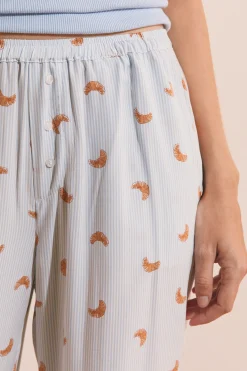 Pantalon de pyjama à motifs croissants