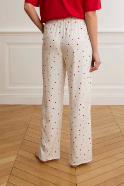 Pantalon de pyjama à motifs cœurs