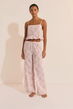 Pantalon de pyjama à motifs fleuris
